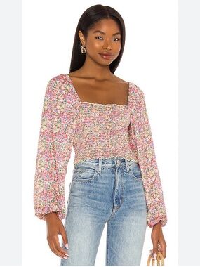 RESA Chevy Smocked Top size M